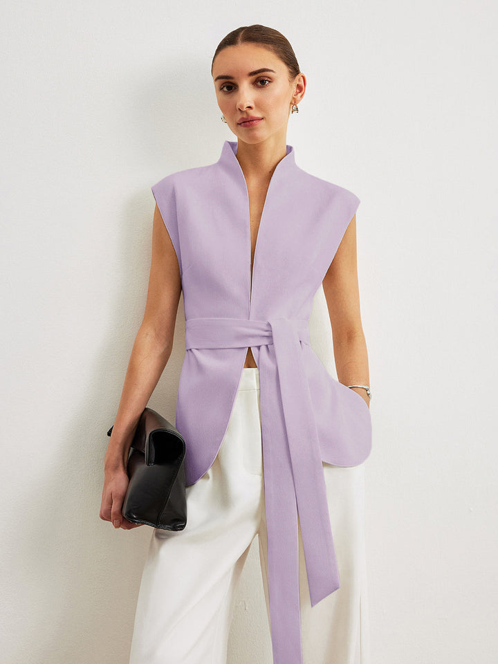 Belted Peplum Top
