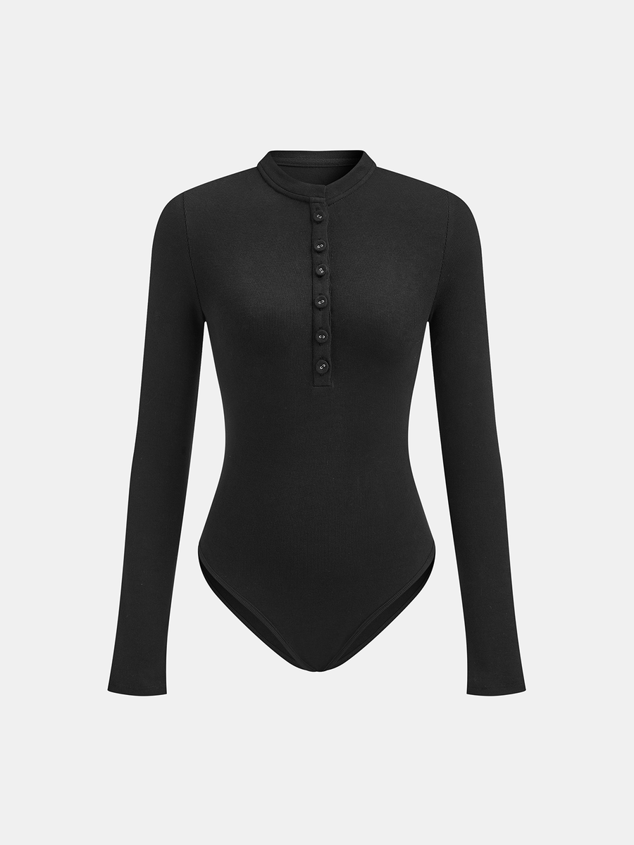 Élodie Ribbed Long Sleeve Bodysuit