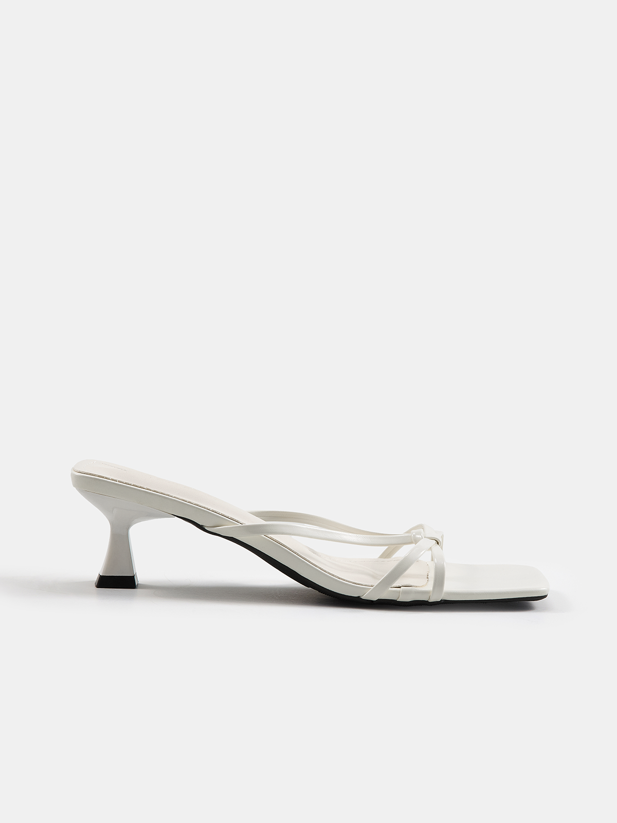 Square Toe Kitten Heel Mule Sandals